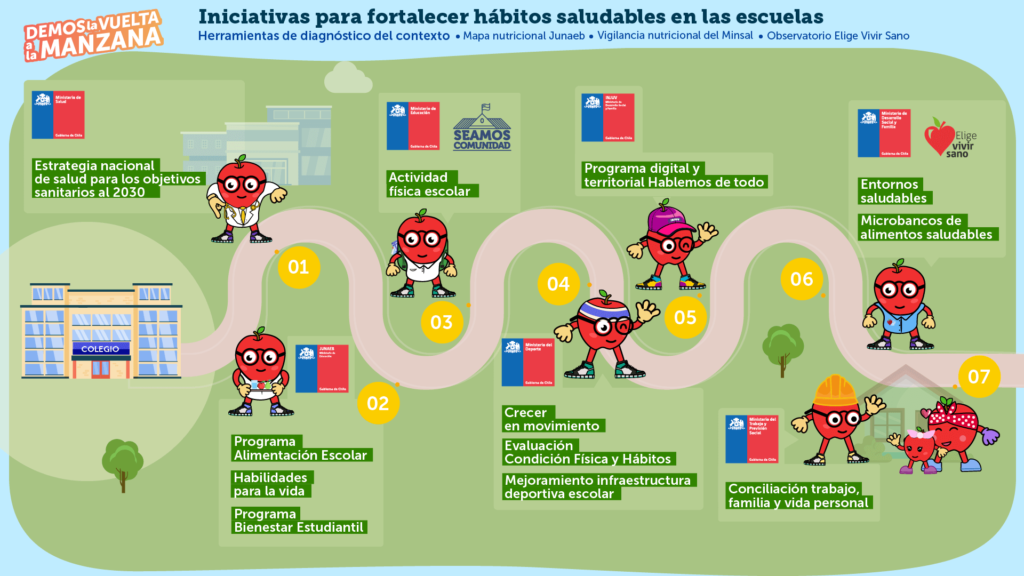 Obesidad estudiantil. 12 iniciativas para hábitos saludables.